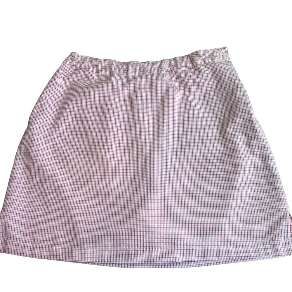 Greg Norman Skort Play Dry Moisture‎ Wicking Pink Gingham Size 10